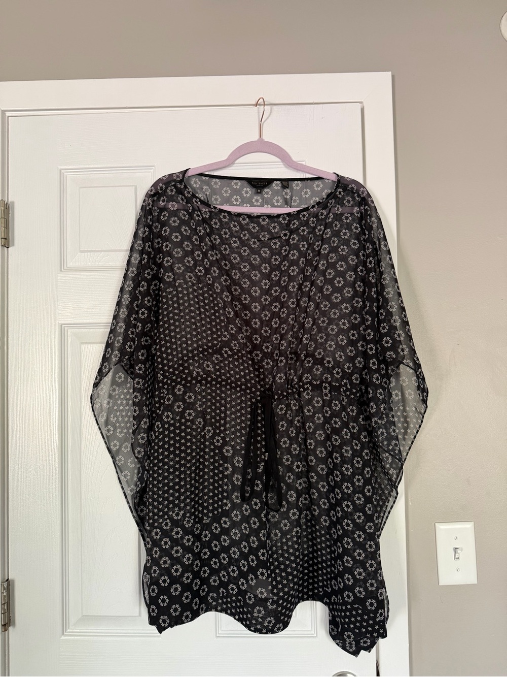Ted Baker Sheer Swimsuit Cover Up Blouse Beach Vacation